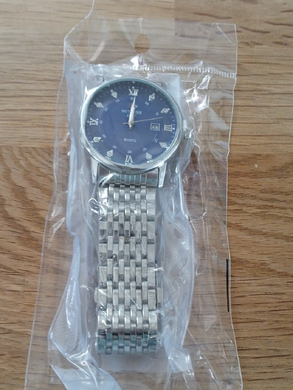 Pro Quartz Watch. Nwt . A Must! Blue N Silver Stainless Steel.
